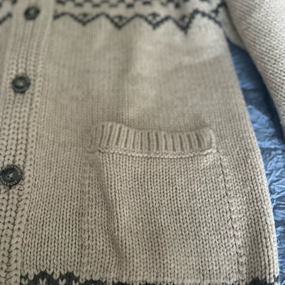 Eddie Bauer Men’s Wool Fair Isle Cardigan Sweater Size Small - Picture 4 of 8